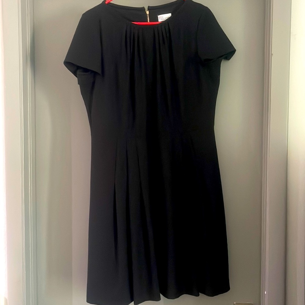 Pleated Black Red Valentino Dress
